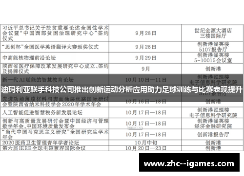迪玛利亚联手科技公司推出创新运动分析应用助力足球训练与比赛表现提升